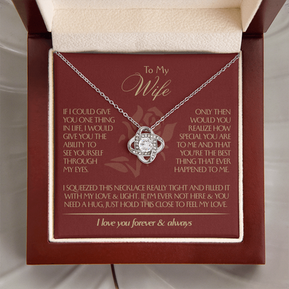 To My Wife - Beautiful Gift Set - Love Knot Necklace - WLKL001