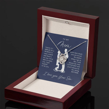 To My Mom - Beautiful Gift Set - Love Knot Necklace -MLK002