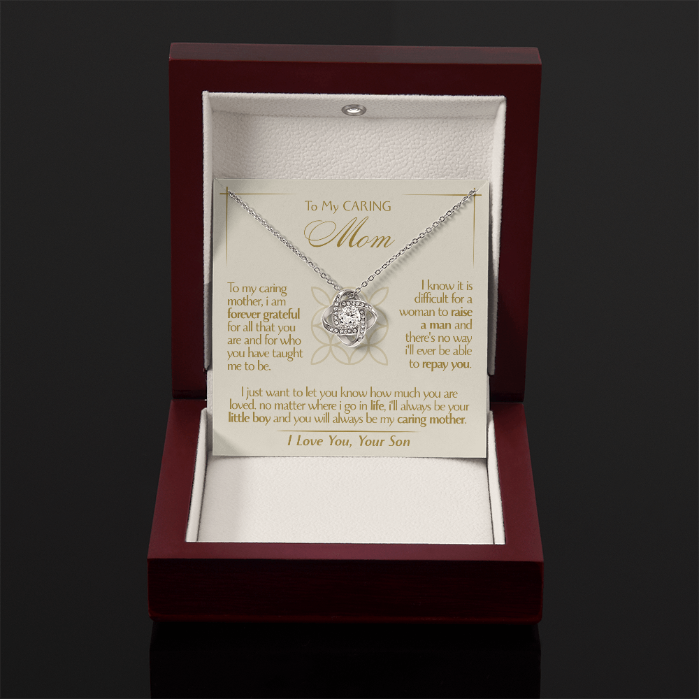 To My Mom - Beautiful Gift Set - Love Knot Necklace -MLK001