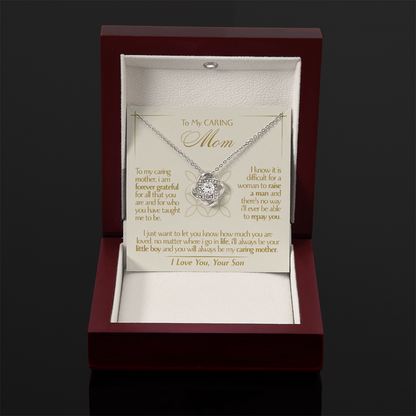 To My Mom - Beautiful Gift Set - Love Knot Necklace -MLK001