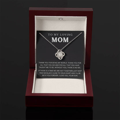 To My Mom - Beautiful Gift Set - Love Knot Necklace -MLK005
