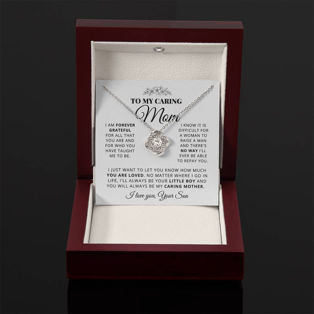 To My Mom - Beautiful Gift Set - Love Knot Necklace -MLK003