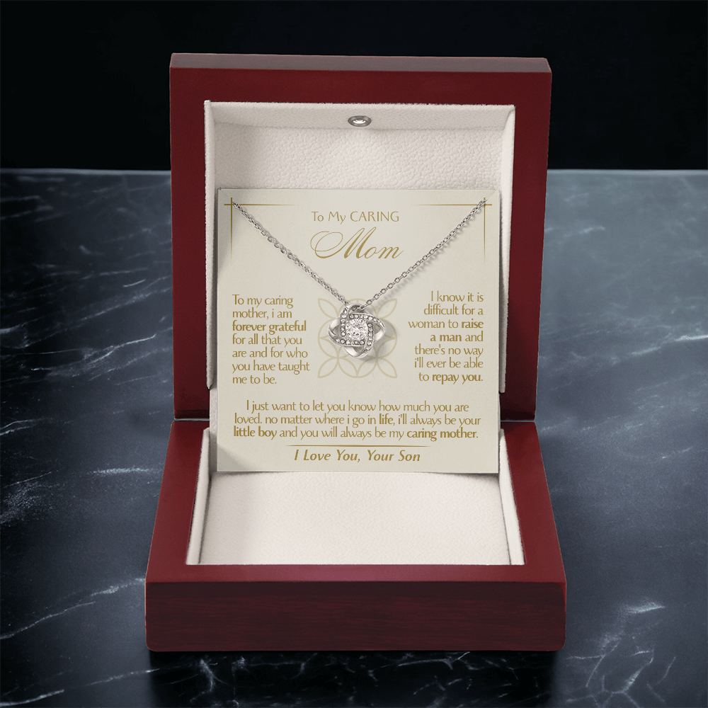 To My Mom - Beautiful Gift Set - Love Knot Necklace -MLK001
