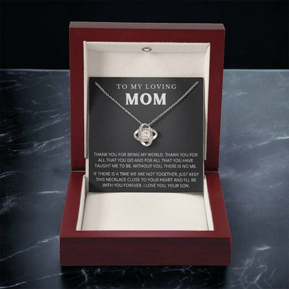 To My Mom - Beautiful Gift Set - Love Knot Necklace -MLK005