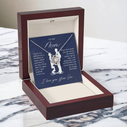 To My Mom - Beautiful Gift Set - Love Knot Necklace -MLK002