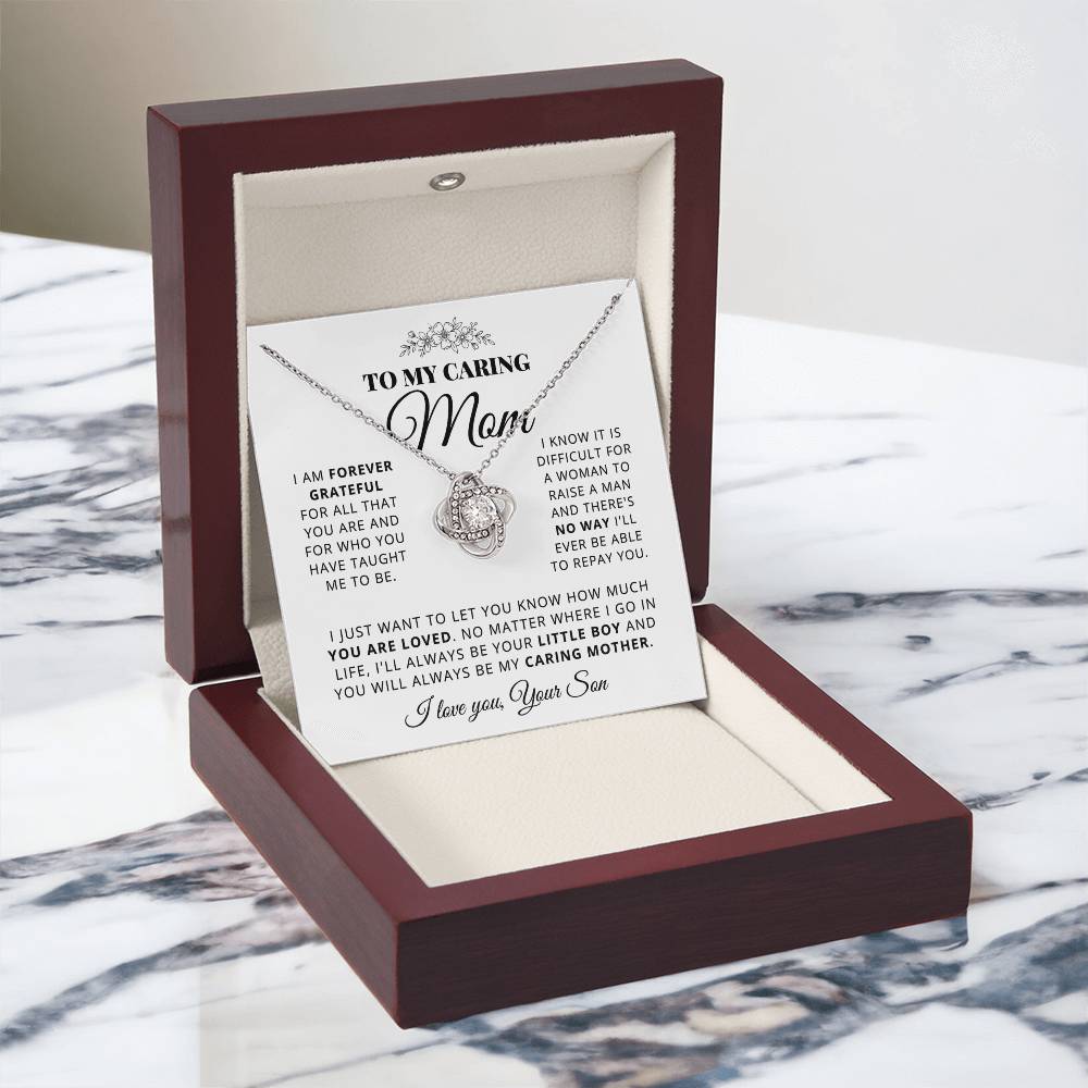 To My Mom - Beautiful Gift Set - Love Knot Necklace -MLK003