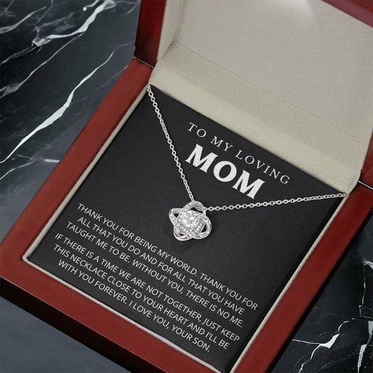 To My Mom - Beautiful Gift Set - Love Knot Necklace -MLK005