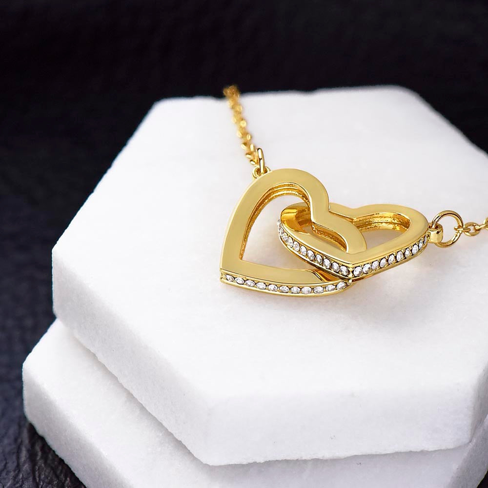 To My Wife - Beautiful Gift Set - Interlocking Hearts Necklace - WIH001