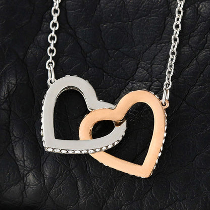 To My Wife - Beautiful Gift Set - Interlocking Hearts Necklace - WIH001