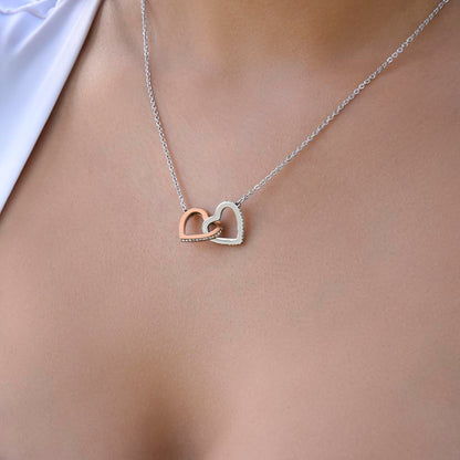 To My Wife - Beautiful Gift Set - Interlocking Hearts Necklace - WIH001
