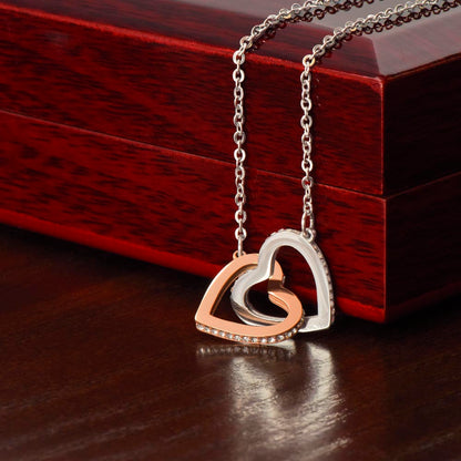 To My Wife - Beautiful Gift Set - Interlocking Hearts Necklace - WIH001