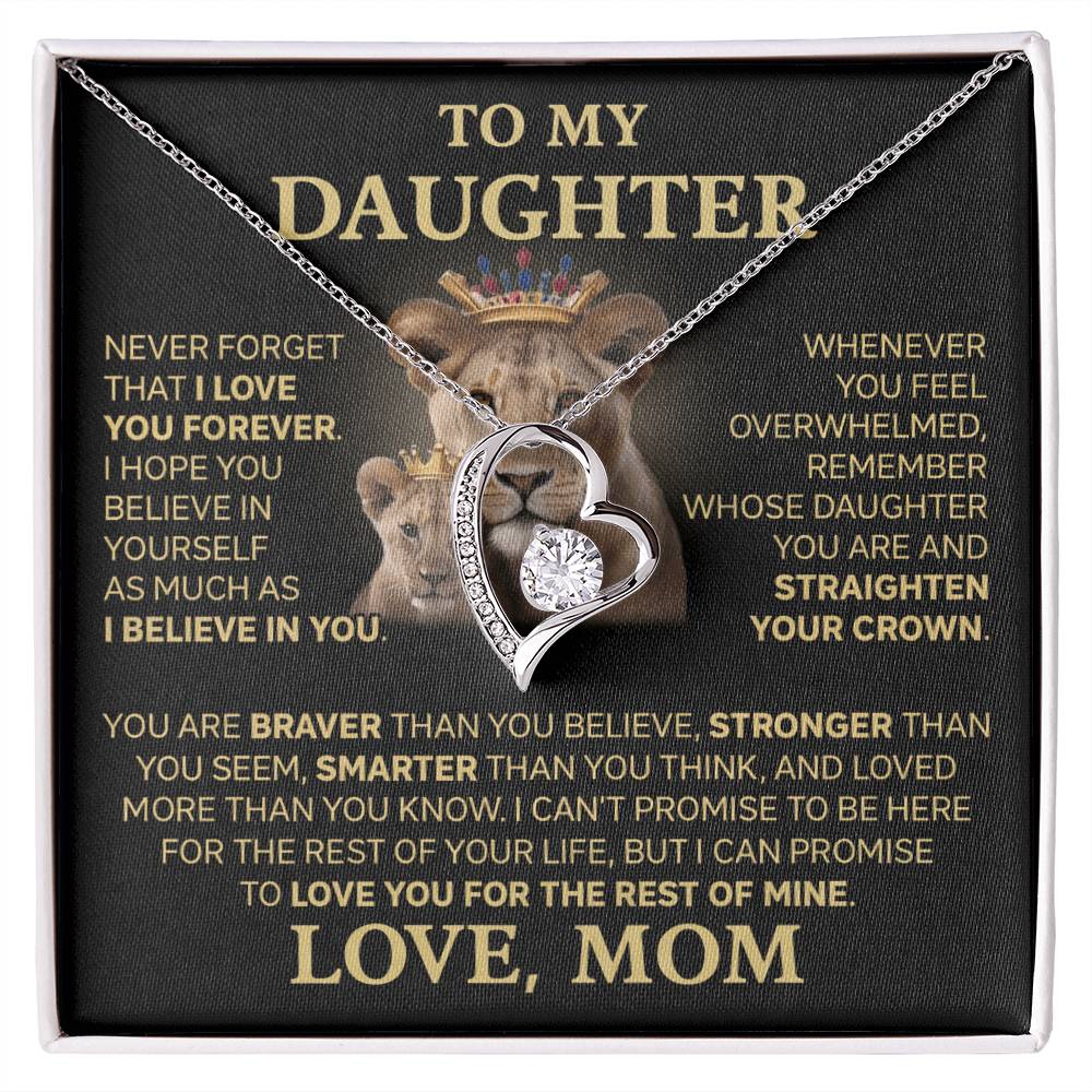 To My Daughter - Love Dad - Beautiful Gift Set - Forever Love Necklace - DFL004