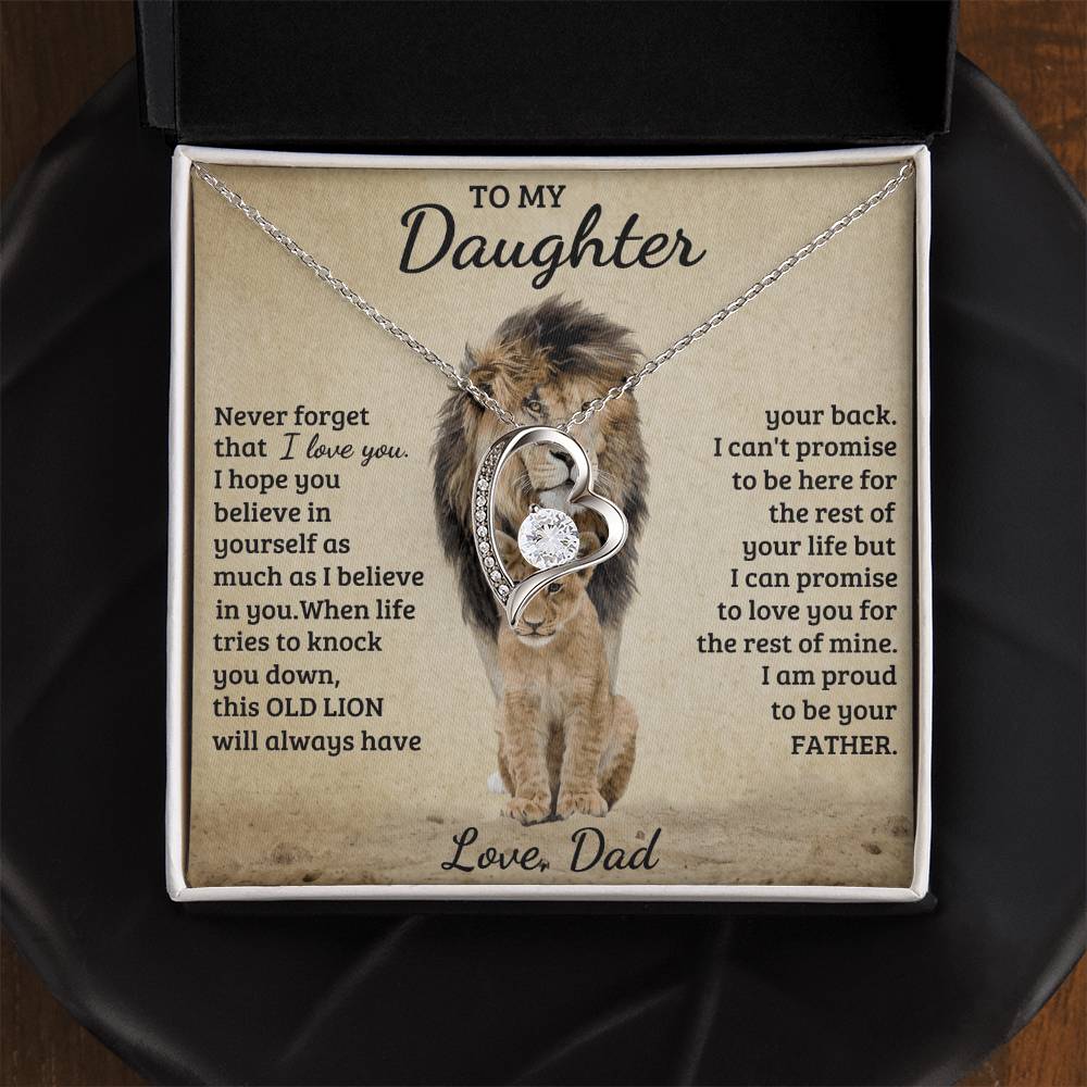 To My Daughter - Love Dad - Beautiful Gift Set - Forever Love Necklace - DFL015