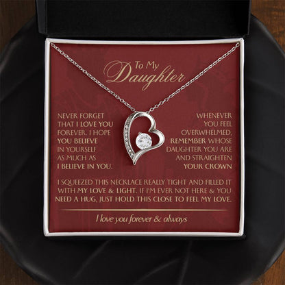 To My Daughter - Love Dad - Beautiful Gift Set - Forever Love Necklace - DFL014