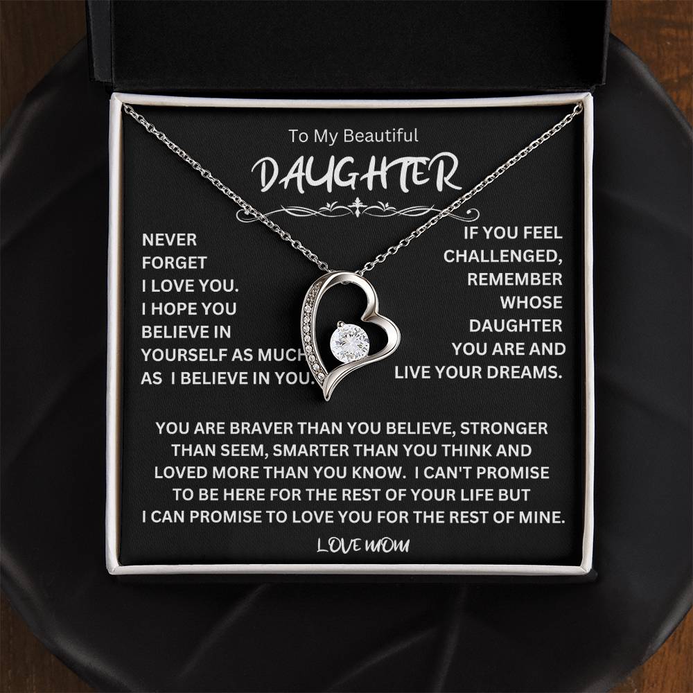 To My Daughter - Love Dad - Beautiful Gift Set - Forever Love Necklace - DFL011