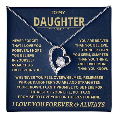 To My Daughter - Love Dad - Beautiful Gift Set - Forever Love Necklace - DFL007
