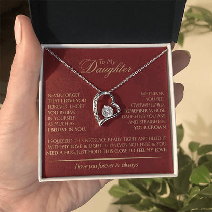 To My Daughter - Love Dad - Beautiful Gift Set - Forever Love Necklace - DFL014