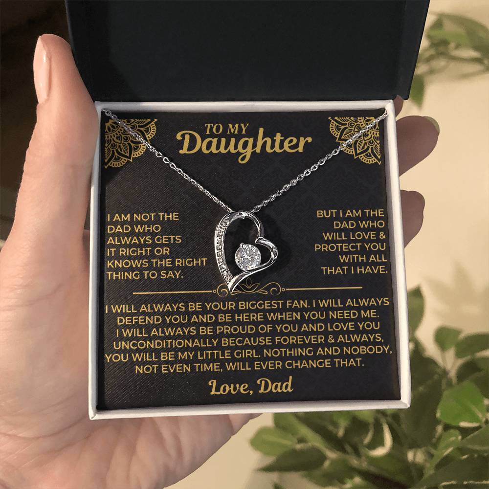 To My Daughter - Love Dad - Beautiful Gift Set - Forever Love Necklace - DFL002
