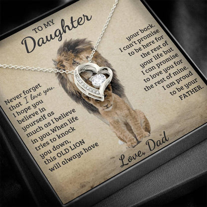 To My Daughter - Love Dad - Beautiful Gift Set - Forever Love Necklace - DFL015