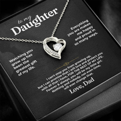 To My Daughter - Love Dad - Beautiful Gift Set - Forever Love Necklace - DFL022