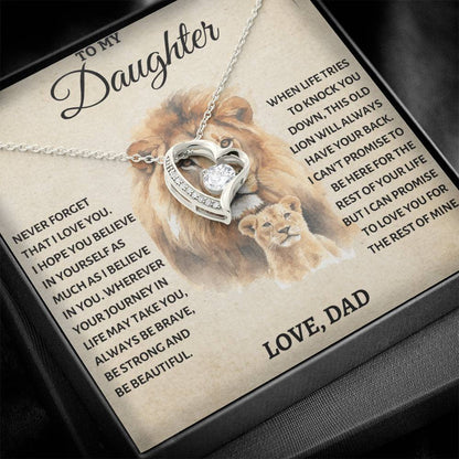 To My Daughter - Love Dad - Beautiful Gift Set - Forever Love Necklace - DFL010