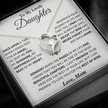 To My Daughter - Love Dad - Beautiful Gift Set - Forever Love Necklace - DFL018