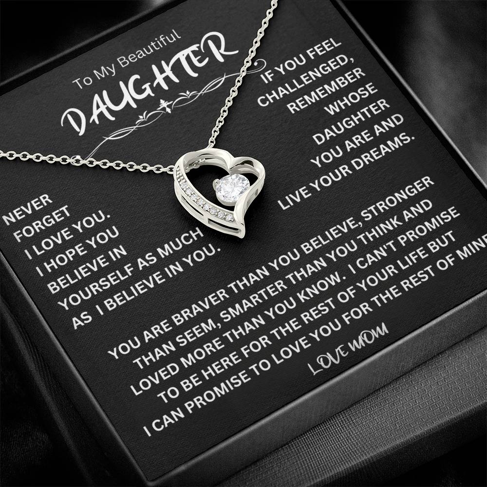 To My Daughter - Love Dad - Beautiful Gift Set - Forever Love Necklace - DFL011