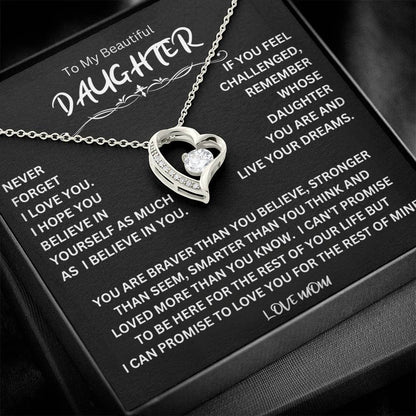 To My Daughter - Love Dad - Beautiful Gift Set - Forever Love Necklace - DFL011