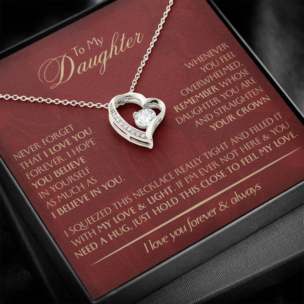 To My Daughter - Love Dad - Beautiful Gift Set - Forever Love Necklace - DFL014