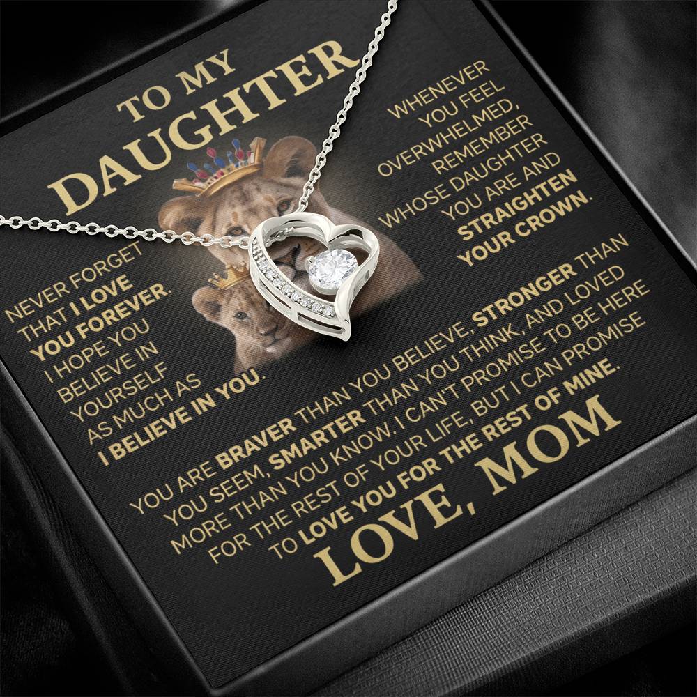 To My Daughter - Love Dad - Beautiful Gift Set - Forever Love Necklace - DFL004