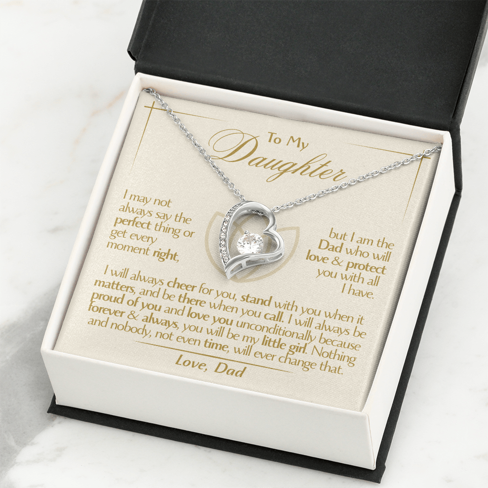 To My Daughter - Love Dad - Beautiful Gift Set - Forever Love Necklace - DFL001