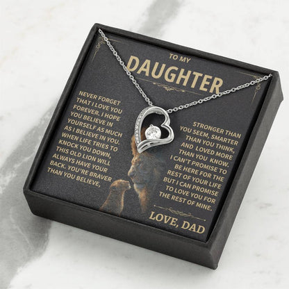 To My Daughter - Love Dad - Beautiful Gift Set - Forever Love Necklace - DFL012