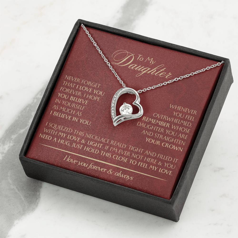 To My Daughter - Love Dad - Beautiful Gift Set - Forever Love Necklace - DFL014