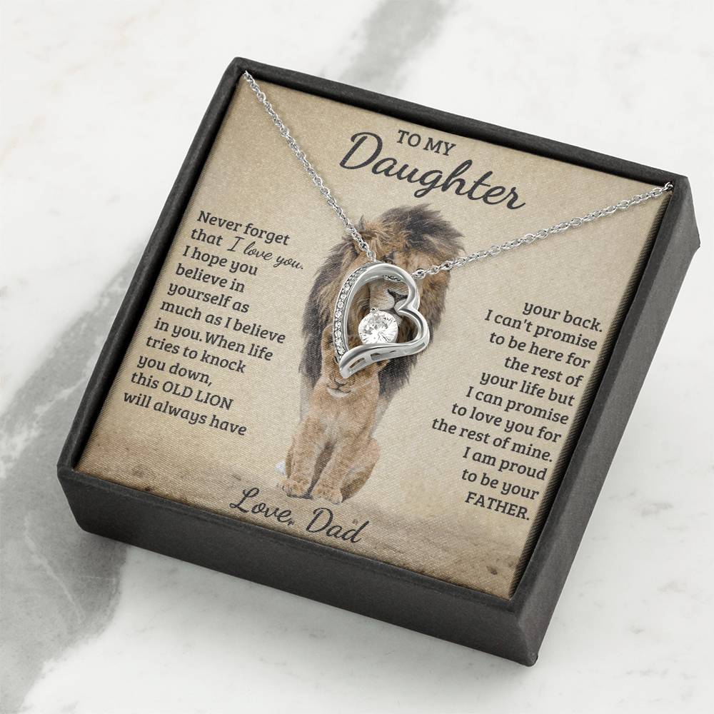 To My Daughter - Love Dad - Beautiful Gift Set - Forever Love Necklace - DFL015