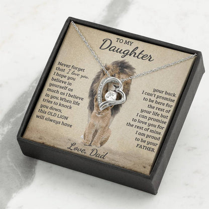 To My Daughter - Love Dad - Beautiful Gift Set - Forever Love Necklace - DFL015