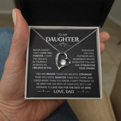 To My Daughter - Love Dad - Beautiful Gift Set - Forever Love Necklace - DFL016