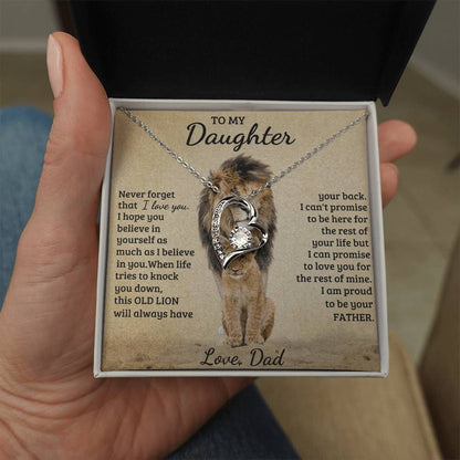 To My Daughter - Love Dad - Beautiful Gift Set - Forever Love Necklace - DFL015