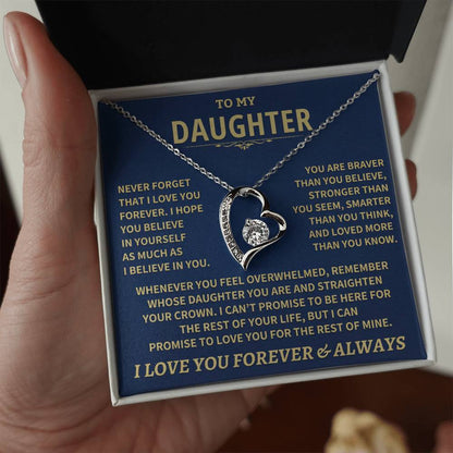 To My Daughter - Love Dad - Beautiful Gift Set - Forever Love Necklace - DFL007