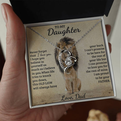 To My Daughter - Love Dad - Beautiful Gift Set - Forever Love Necklace - DFL015