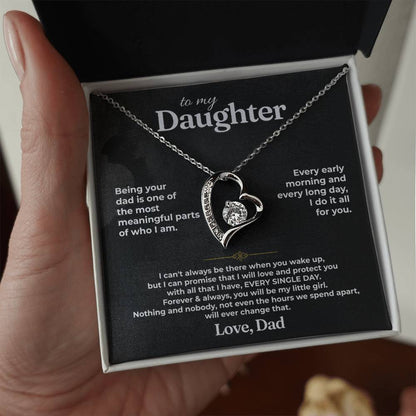 To My Daughter - Love Dad - Beautiful Gift Set - Forever Love Necklace - DFL023