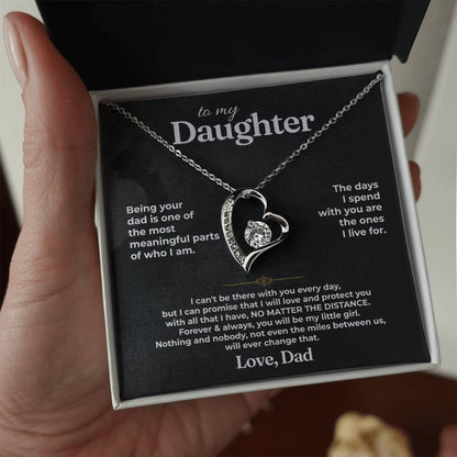 To My Daughter - Love Dad - Beautiful Gift Set - Forever Love Necklace - DFL021