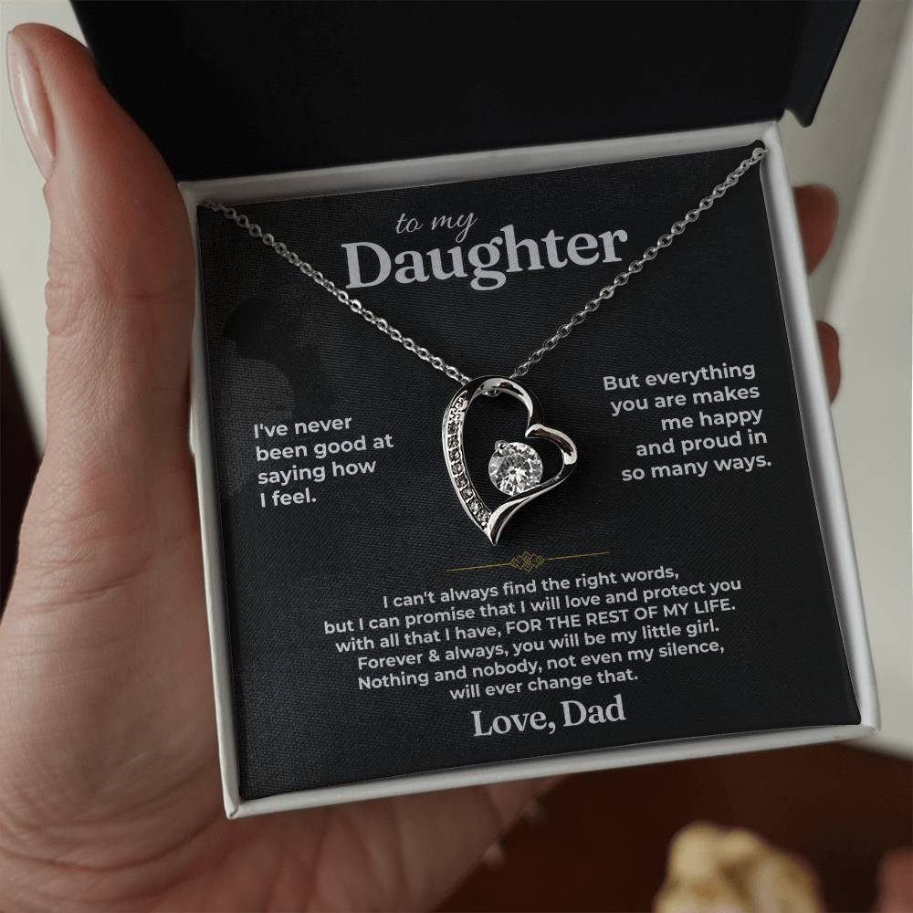 To My Daughter - Love Dad - Beautiful Gift Set - Forever Love Necklace - DFL020