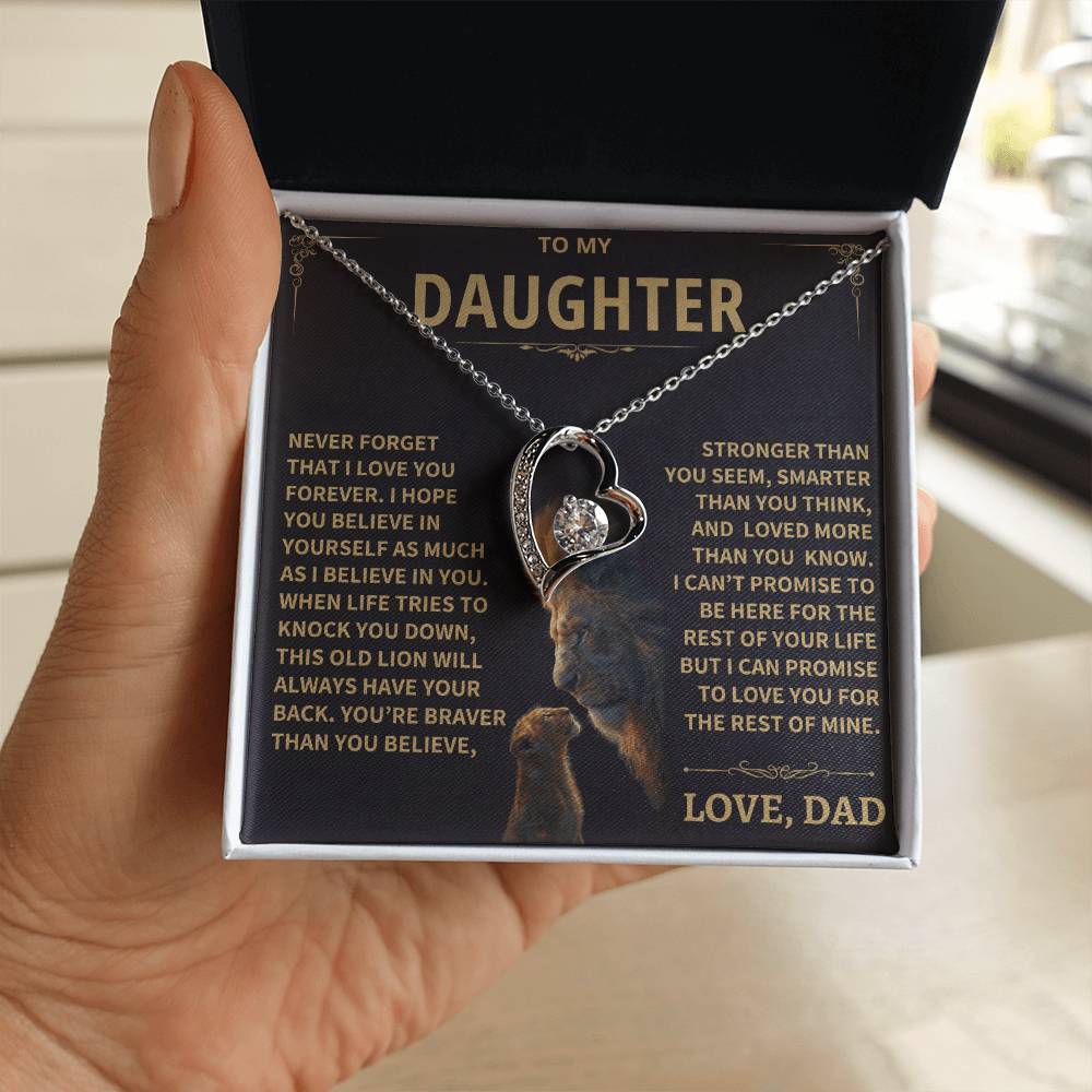 To My Daughter - Love Dad - Beautiful Gift Set - Forever Love Necklace - DFL012