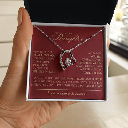 To My Daughter - Love Dad - Beautiful Gift Set - Forever Love Necklace - DFL014