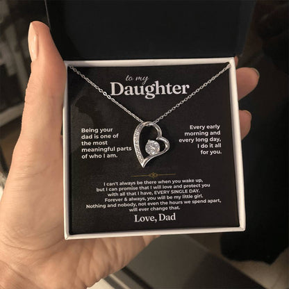 To My Daughter - Love Dad - Beautiful Gift Set - Forever Love Necklace - DFL023