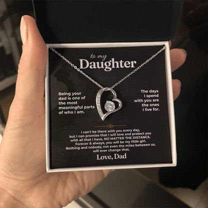 To My Daughter - Love Dad - Beautiful Gift Set - Forever Love Necklace - DFL021