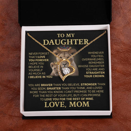 To My Daughter - Love Dad - Beautiful Gift Set - Forever Love Necklace - DFL004
