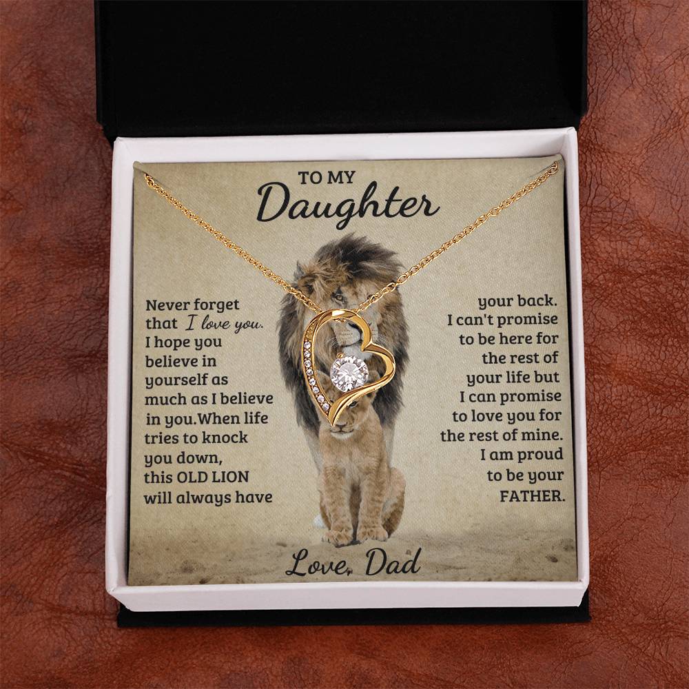 To My Daughter - Love Dad - Beautiful Gift Set - Forever Love Necklace - DFL015