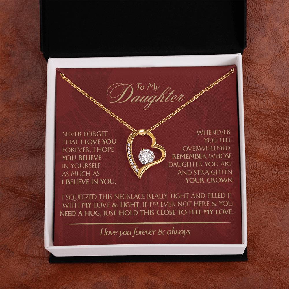 To My Daughter - Love Dad - Beautiful Gift Set - Forever Love Necklace - DFL014