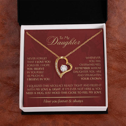 To My Daughter - Love Dad - Beautiful Gift Set - Forever Love Necklace - DFL014